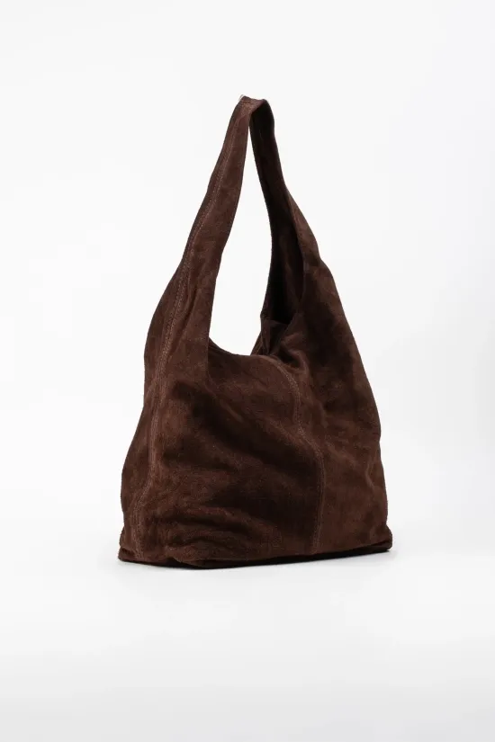 BOLSO DE PIEL LEONI  MARRON OSCURO