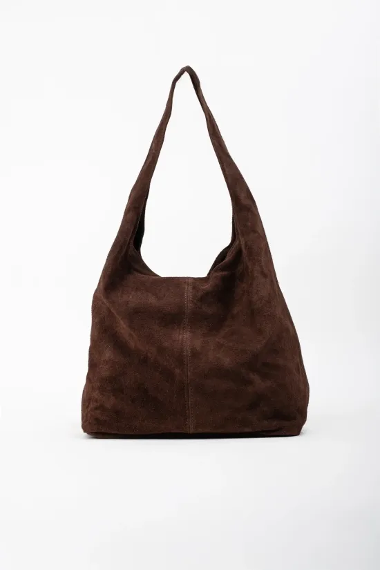 BOLSO DE PIEL LEONI  MARRON OSCURO