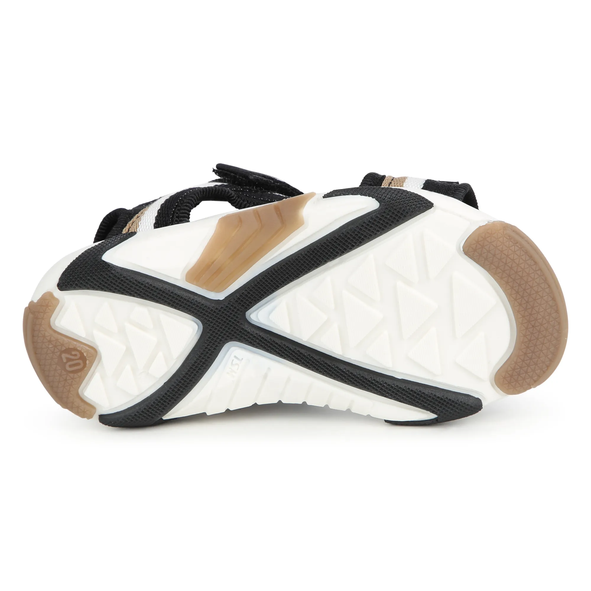BOSS Sandalias de rayas y velcro