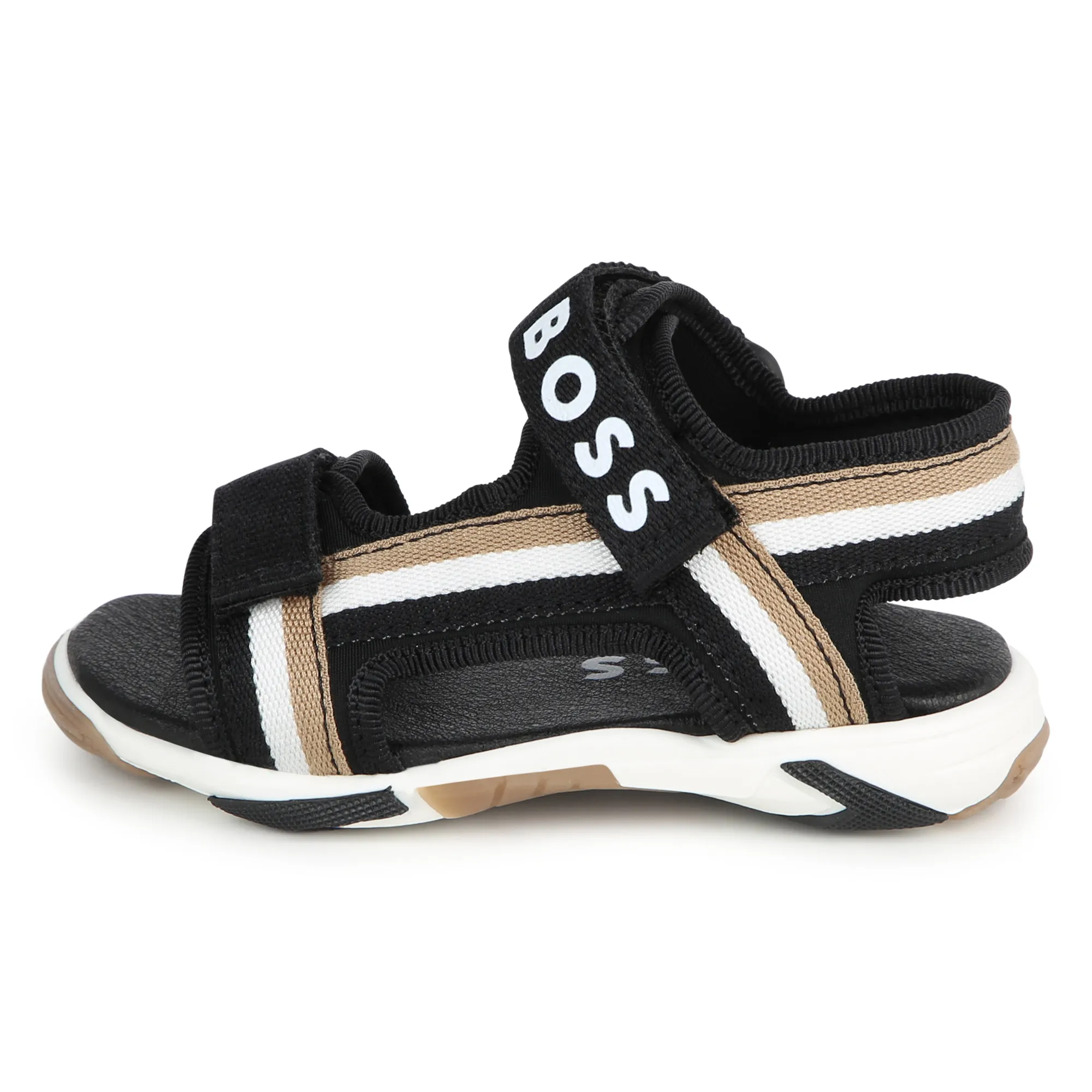 BOSS Sandalias de rayas y velcro