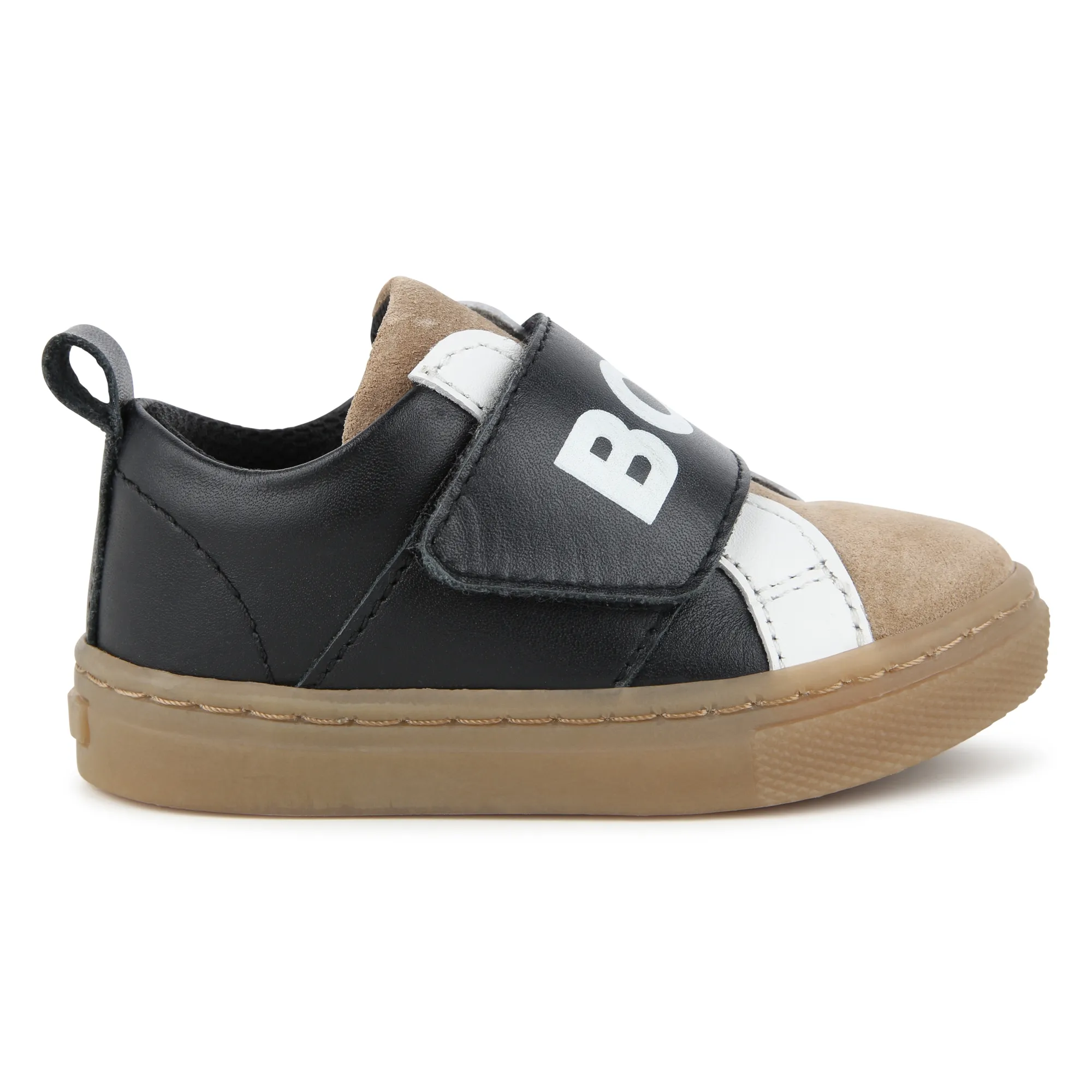 BOSS Zapatillas de piel con velcro