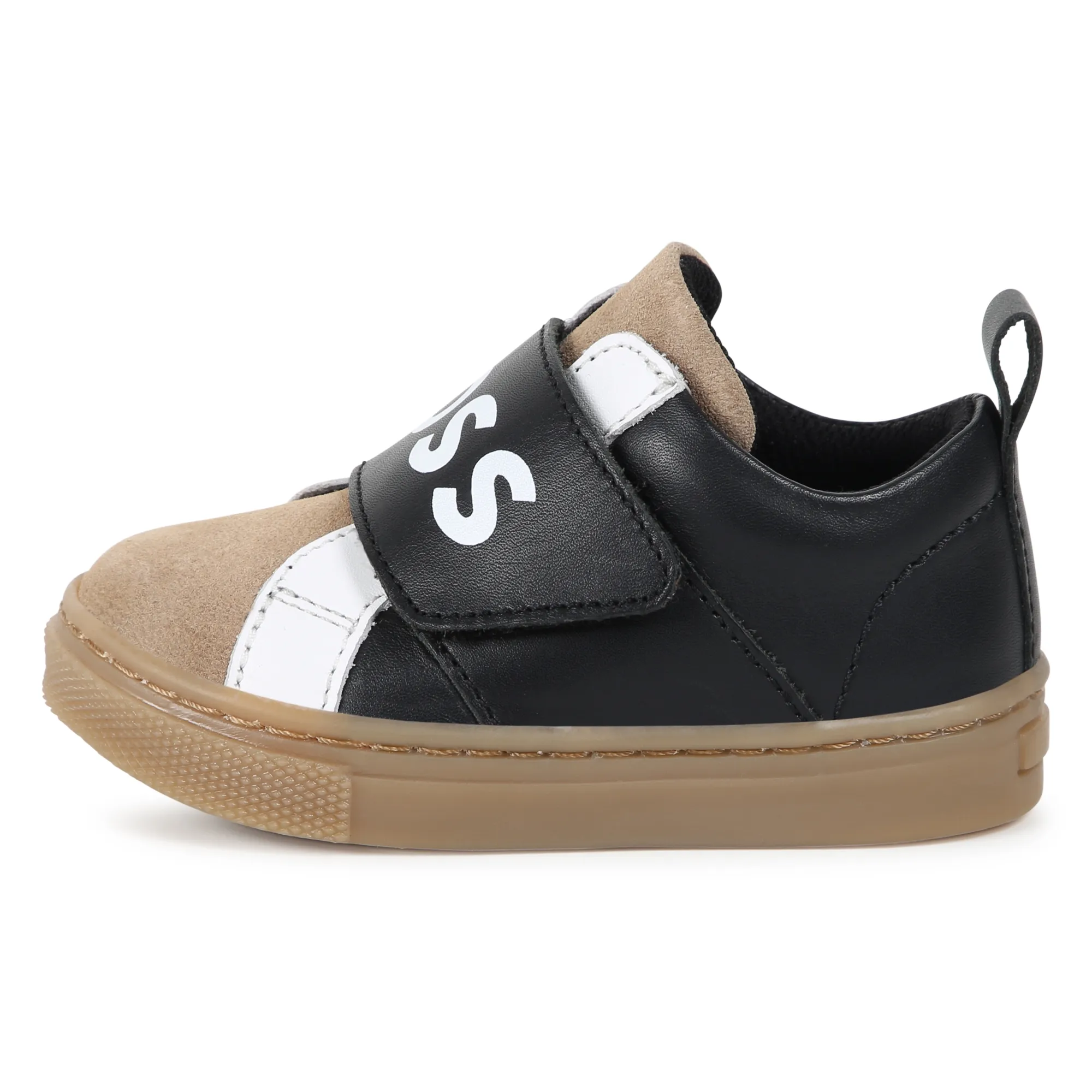 BOSS Zapatillas de piel con velcro