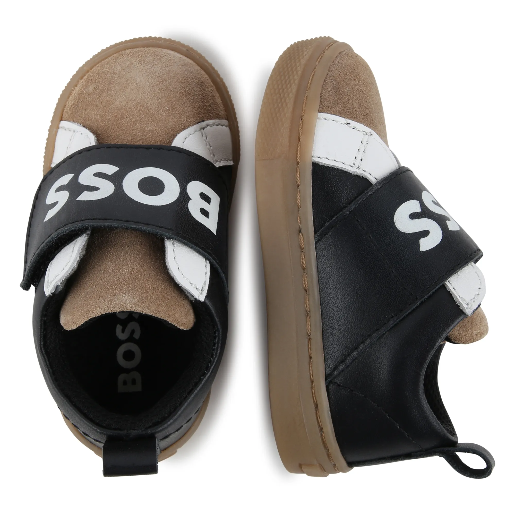 BOSS Zapatillas de piel con velcro
