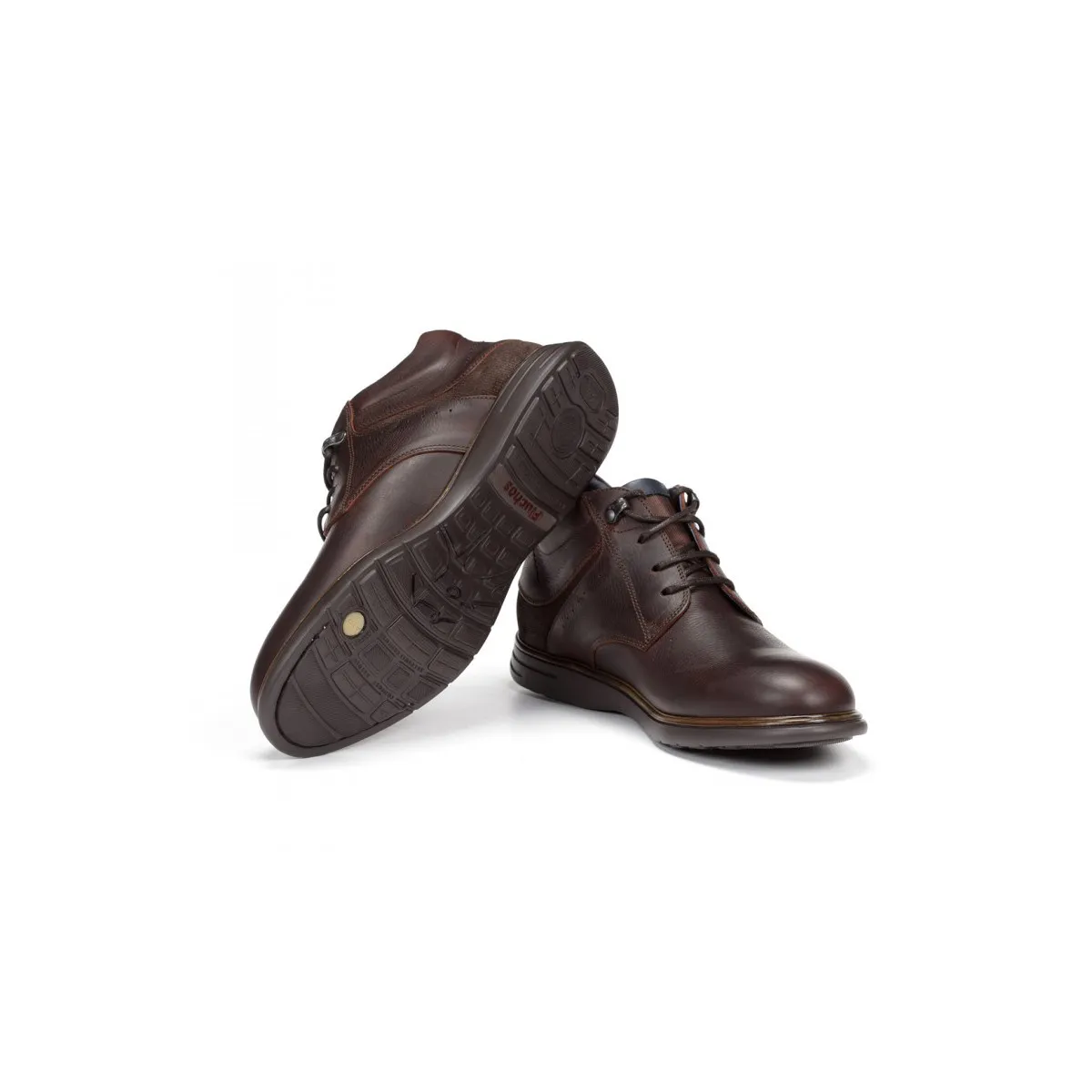 Bota Fluchos ligera hombre marrón cordones F0336