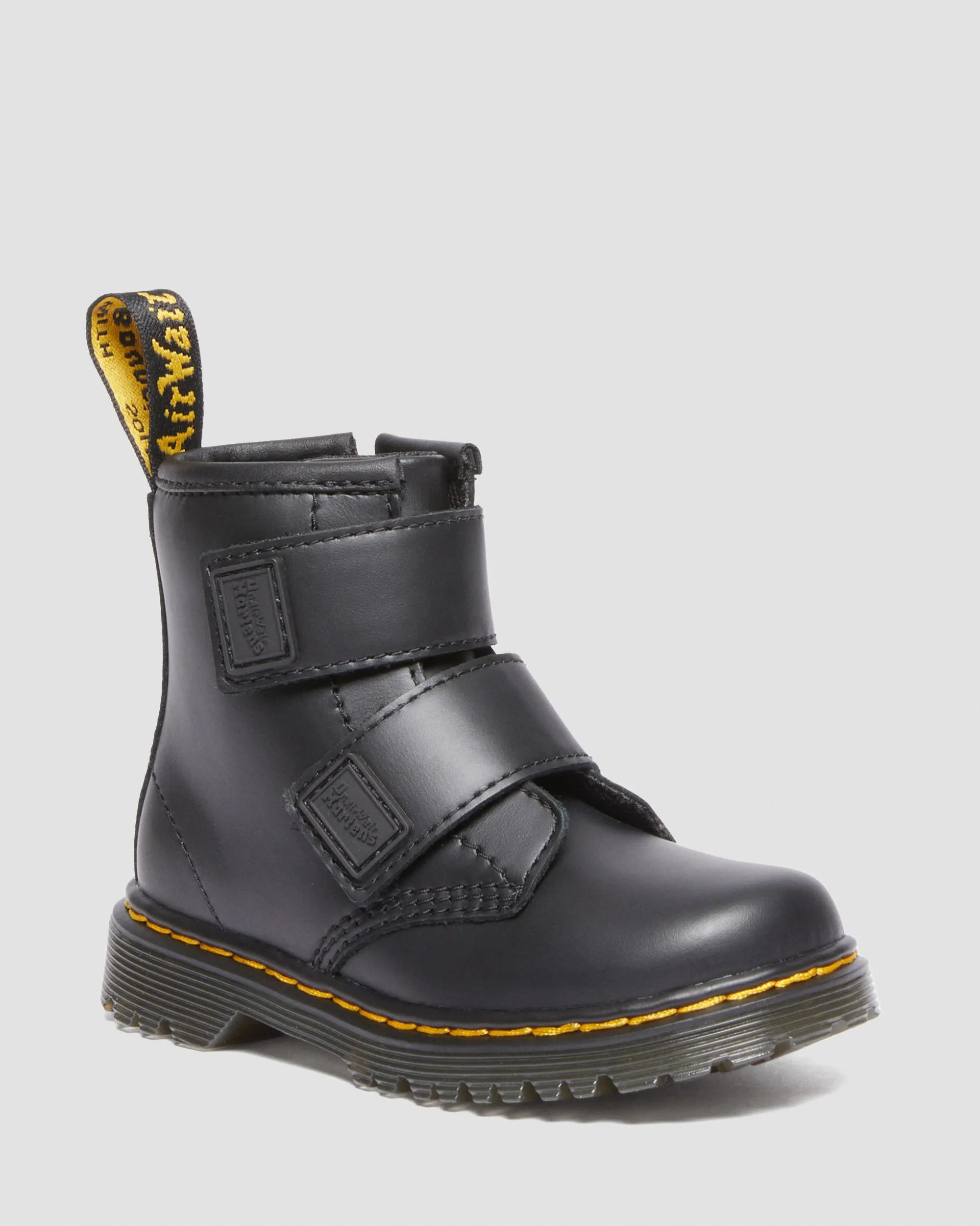 Botas 1460 para niños de piel con correa con velcro