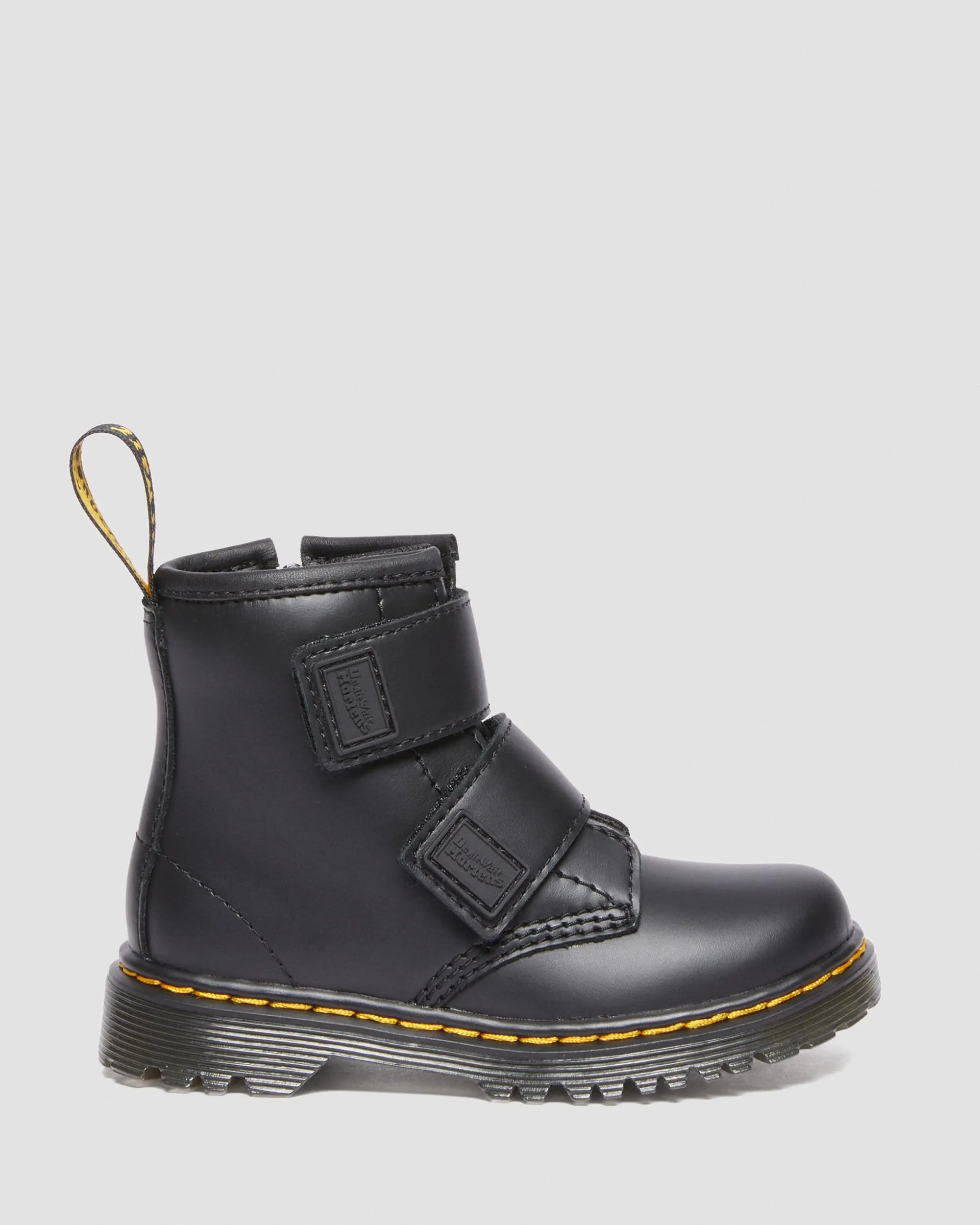 Botas 1460 para niños de piel con correa con velcro