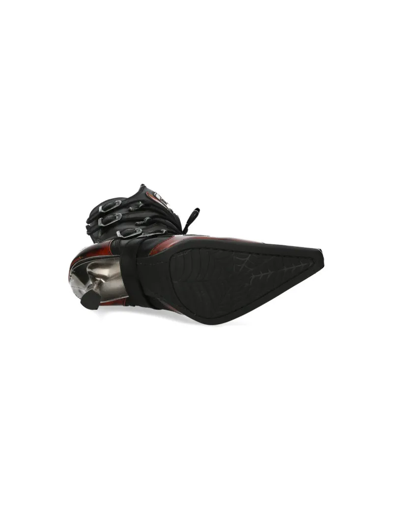 Botas punk goth negro acero fuego