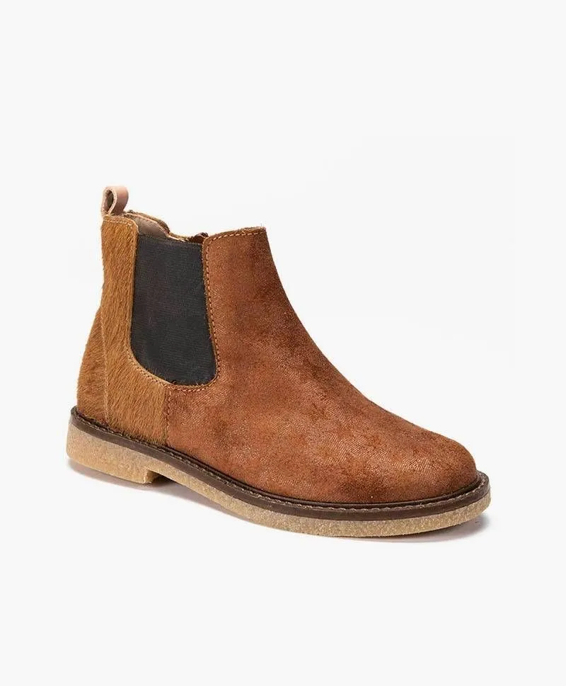 Botines MANUELA DE JUAN Cognac Niña