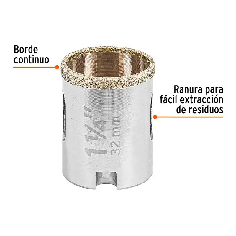 BROCASIERRA CON DIAMANTE TRUPER 17128 7/16 X 11/4 PULG