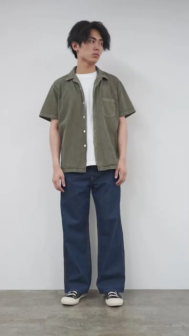 BUENA CAMISA DE CULLAR ABIERTO EN / MANAVA CORTA