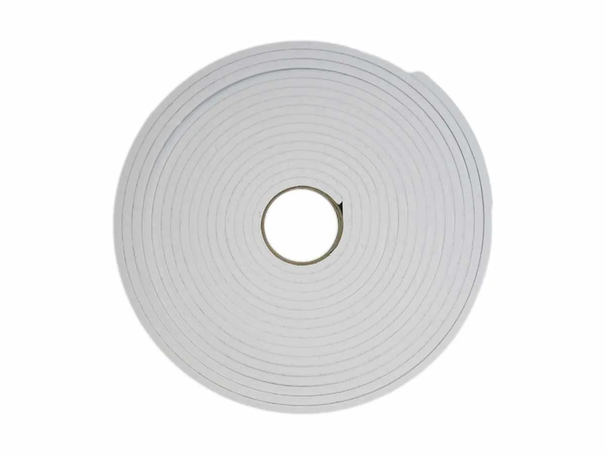 Burlete Adhesivo Símil Goma Blanco PRÁCTICO 6 x 10 x 6 mm