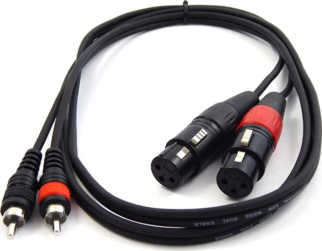 CABLE PUENTE 2X XLR HEMBRA  2X RCA MACHO 1,5M TPC021