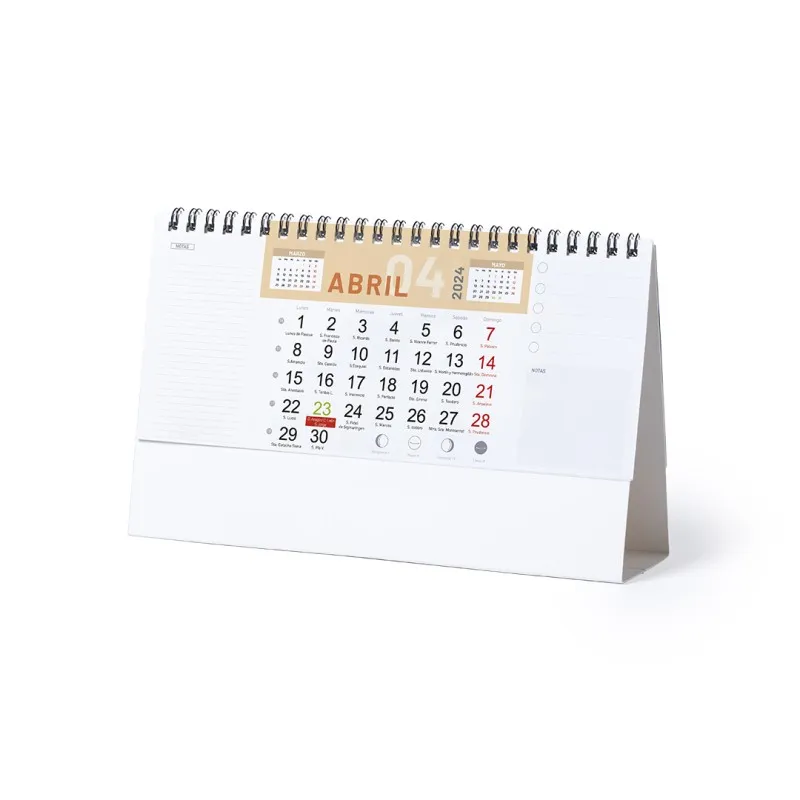 Calendario sobremesa para merchandising Feber