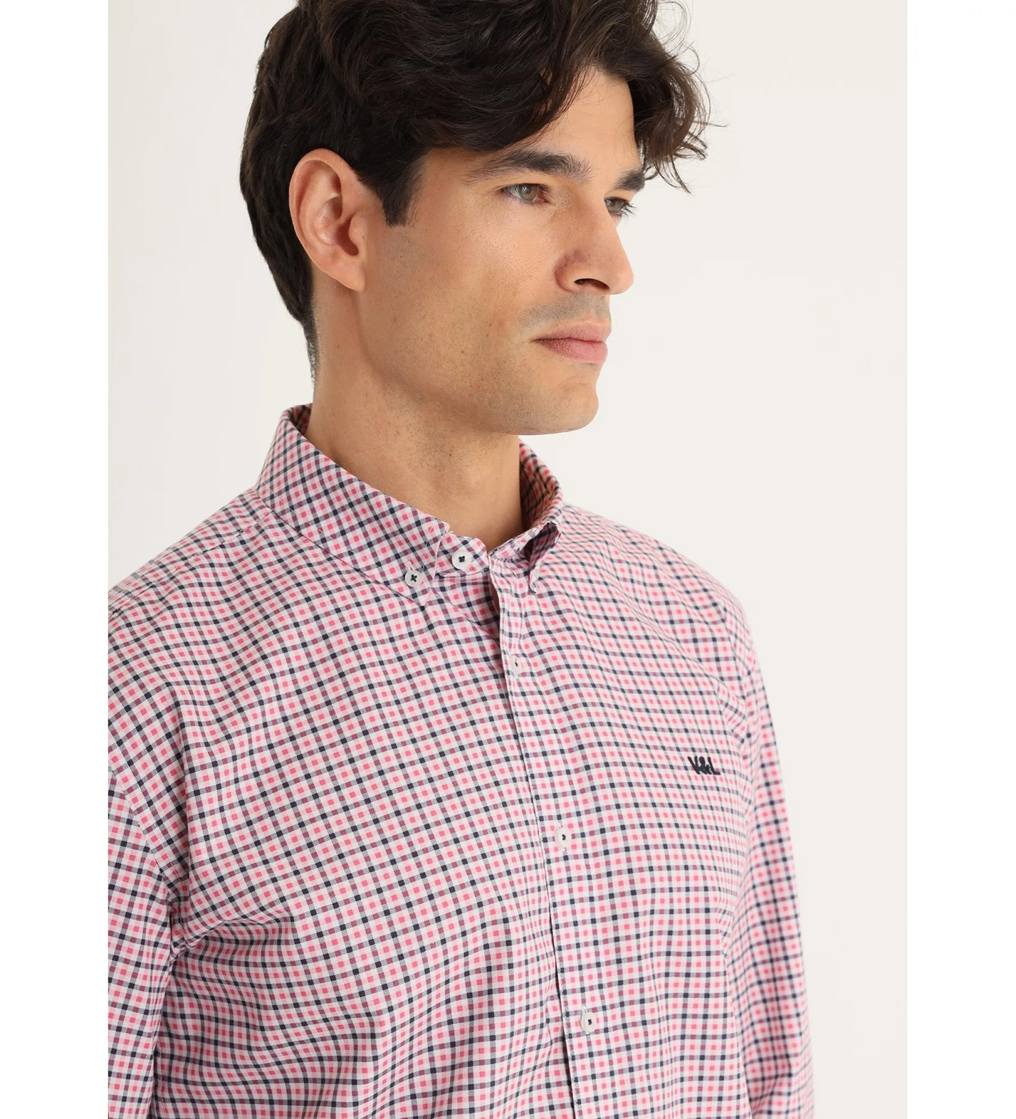 Camisa con cuadros vichy estampado