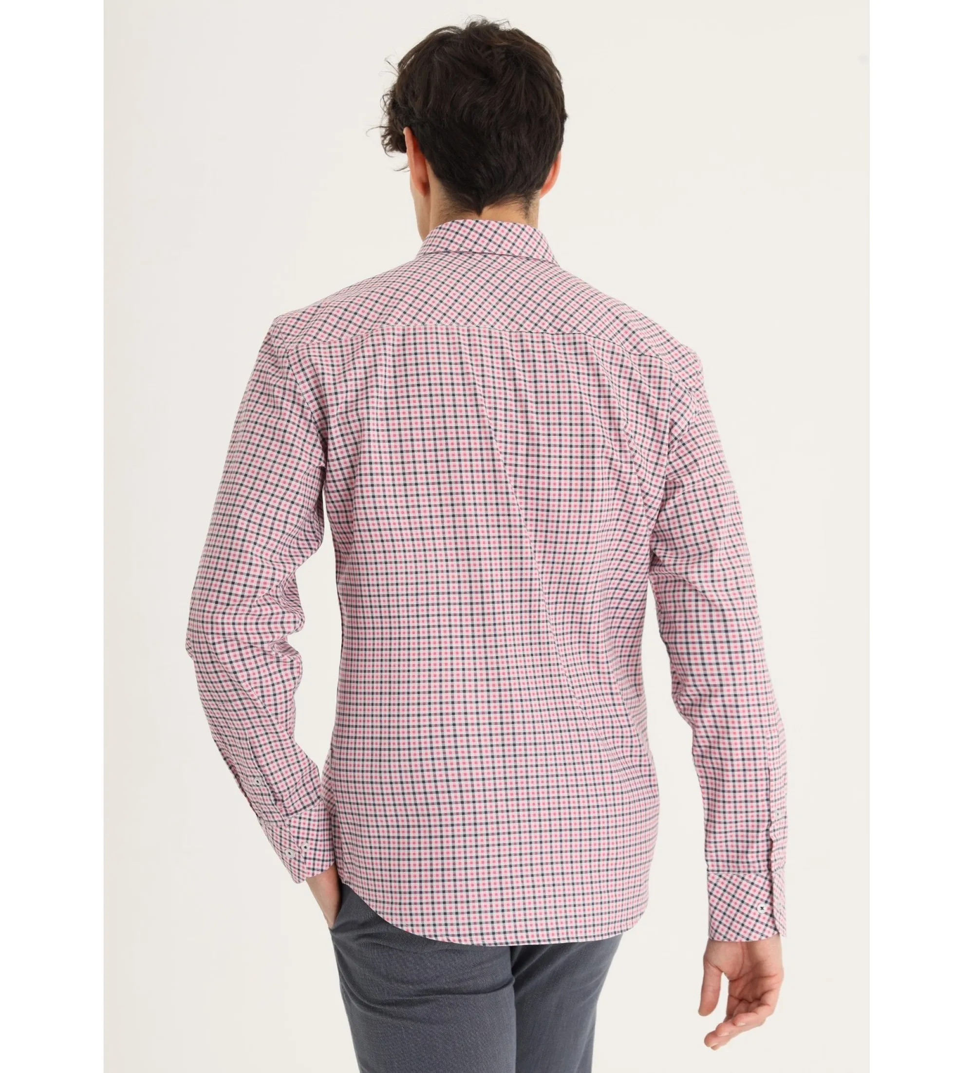 Camisa con cuadros vichy estampado