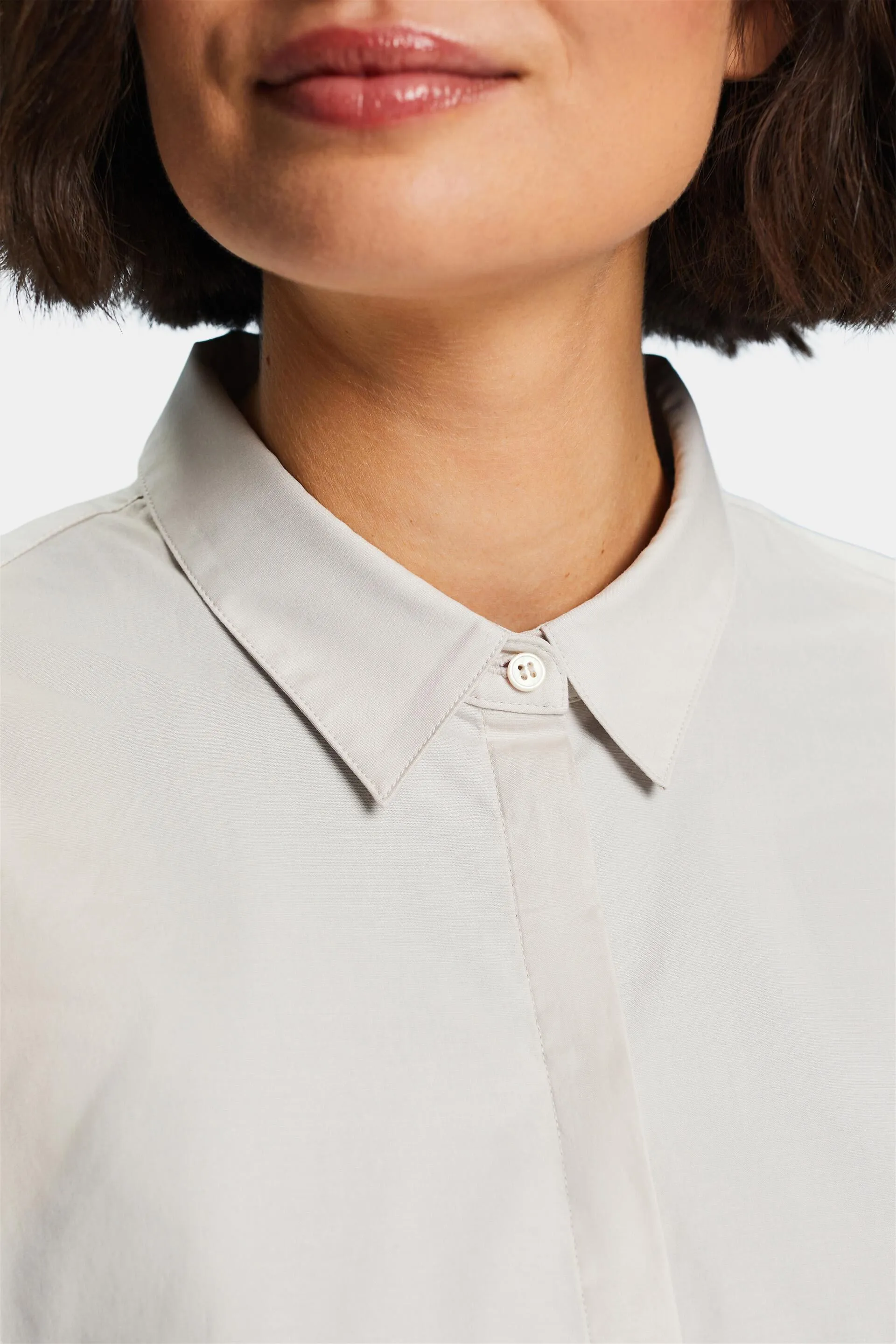 Camisa de popelina de manga larga
