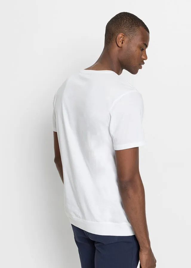 Camiseta con corte cómodo Blanco estampado