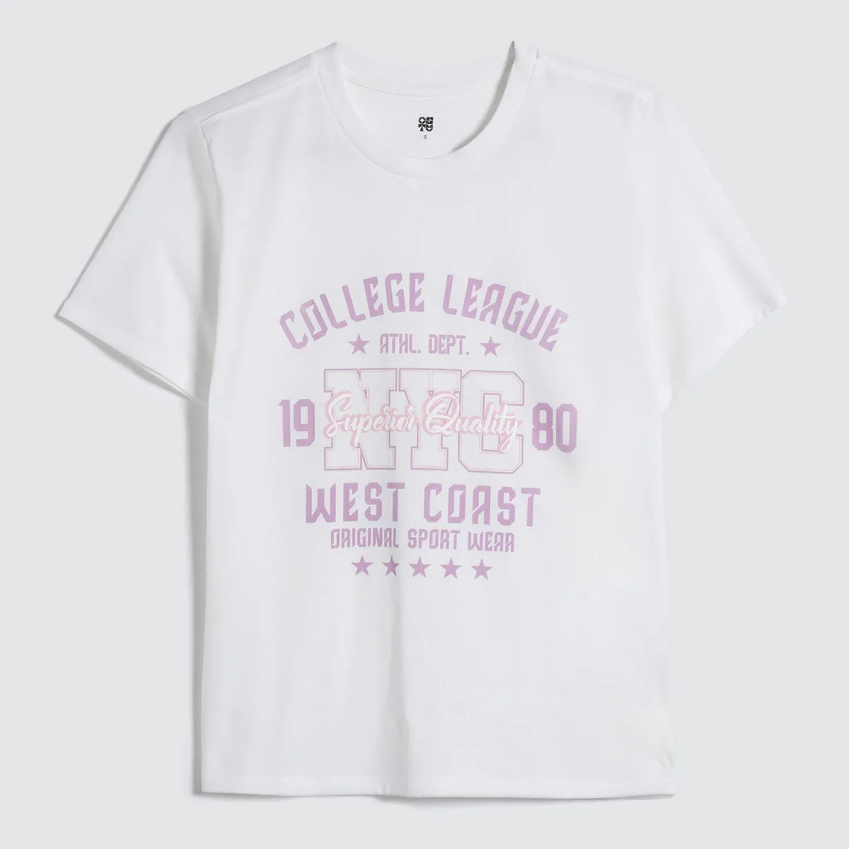 Camiseta Con Estampado Colegial