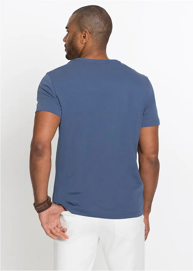 Camiseta con estampado índigo