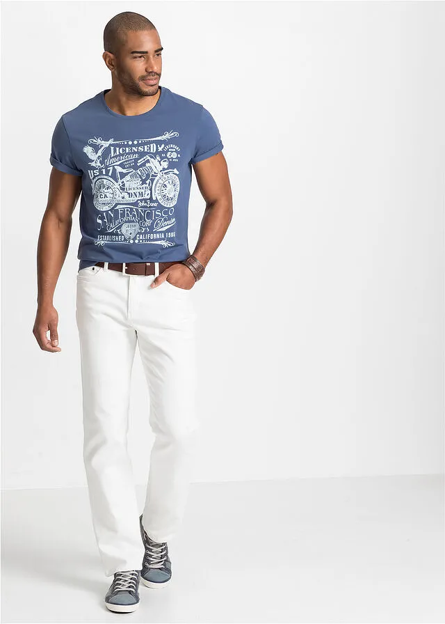 Camiseta con estampado índigo
