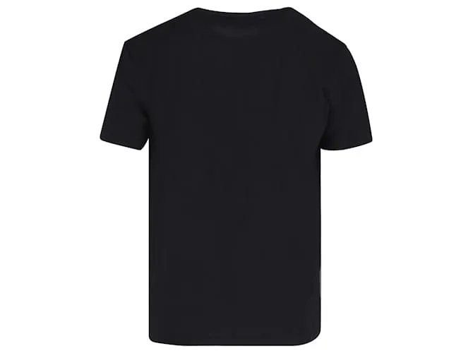 Camiseta de algodón negro con estampado Alexander Mcqueen Never Ends 