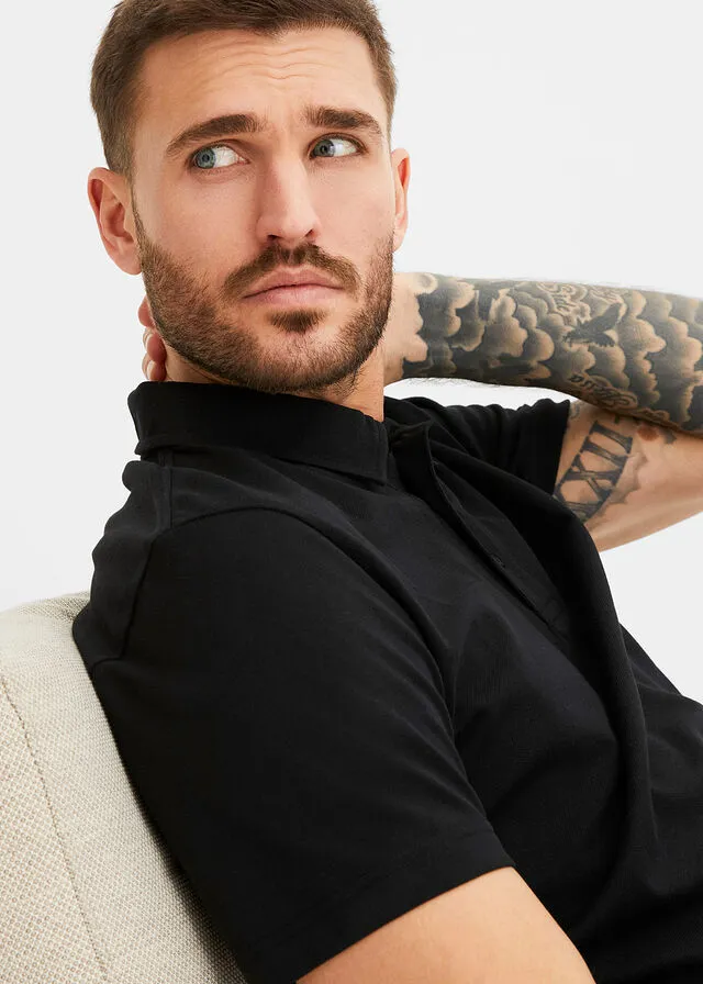 Camiseta de tipo polo Negro