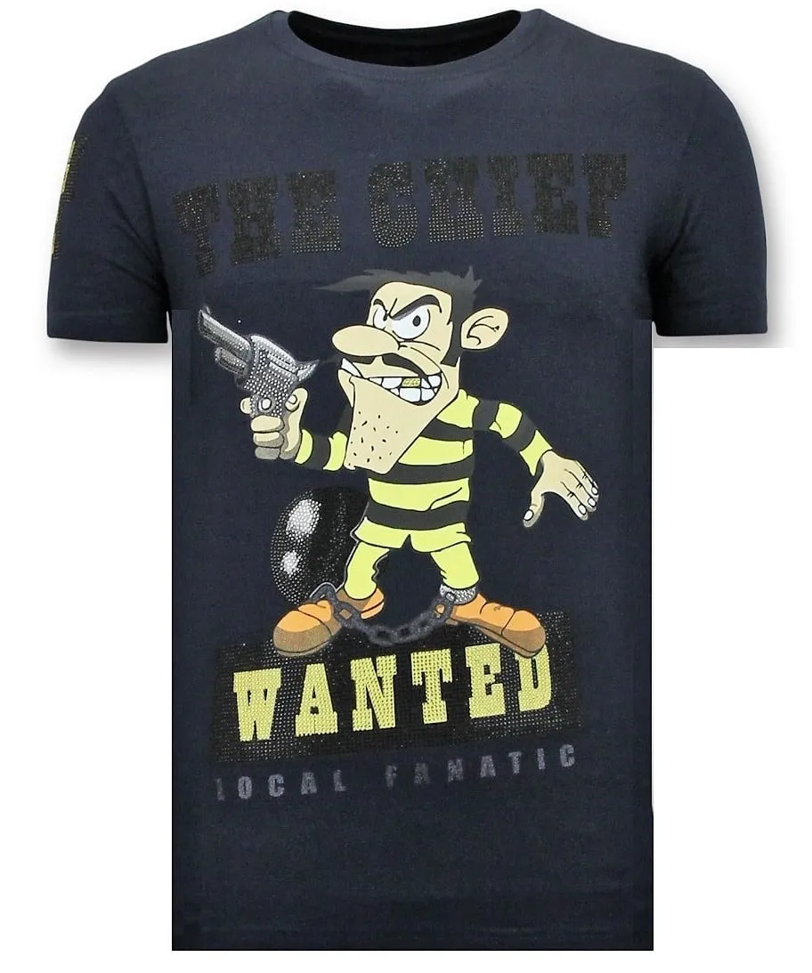 CAMISETA PIEDRAS  THE CHIEF WANTED  AZUL