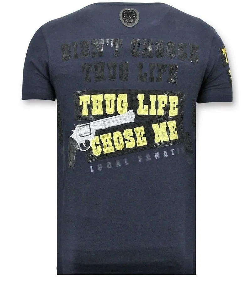 CAMISETA PIEDRAS  THE CHIEF WANTED  AZUL