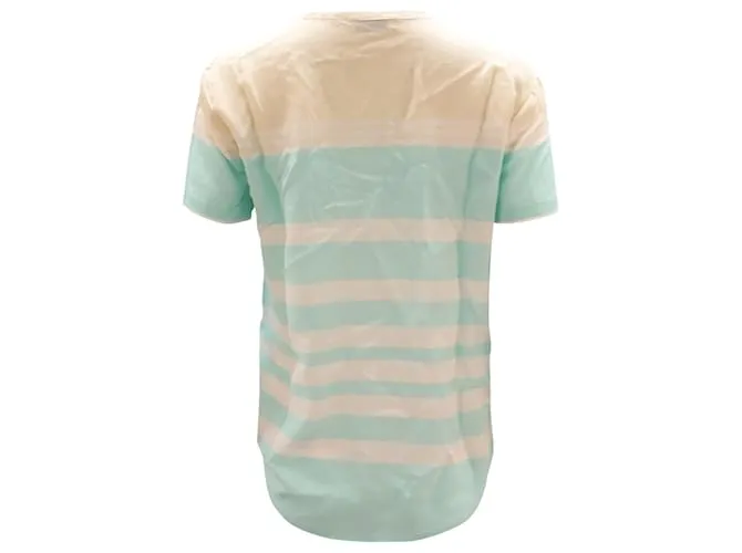 Camiseta Riley con estampado de rayas de Equipment en seda con estampado blanco 