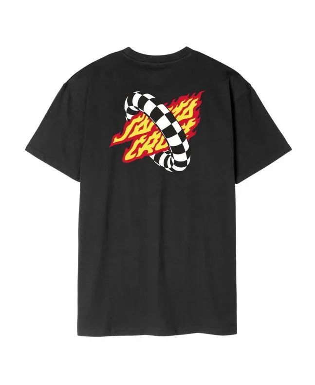 Camiseta Santa Cruz Goal Flame Negra