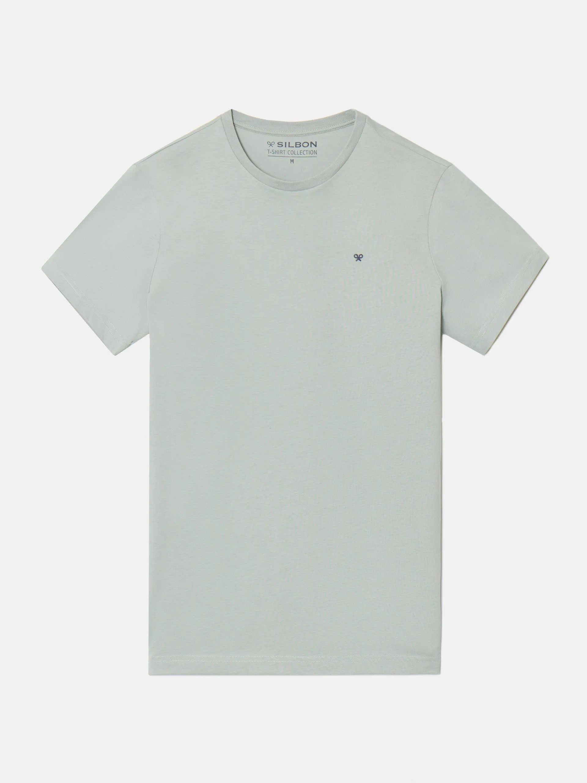 Camiseta silbon minilogo verde claro