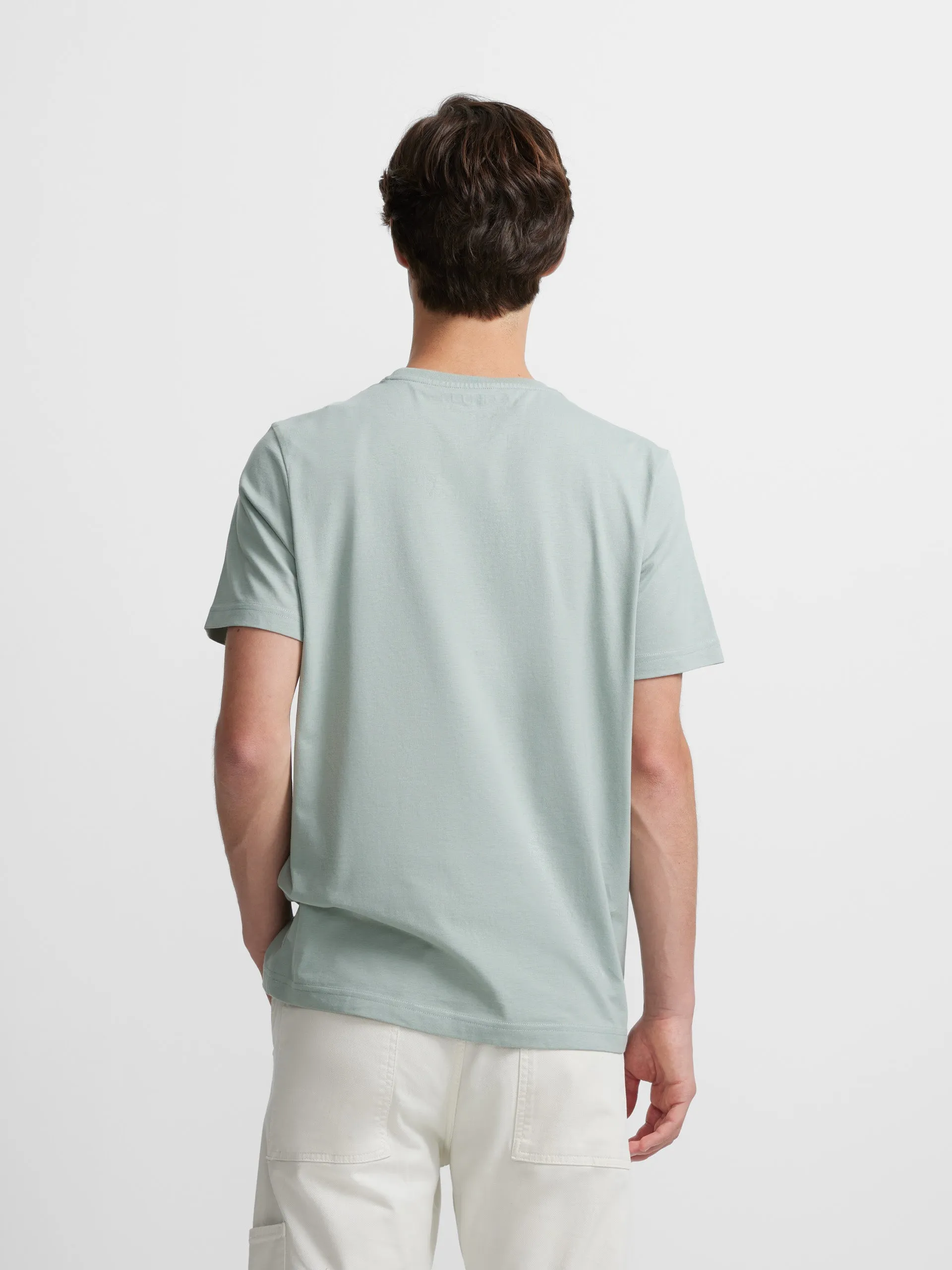 Camiseta silbon minilogo verde claro