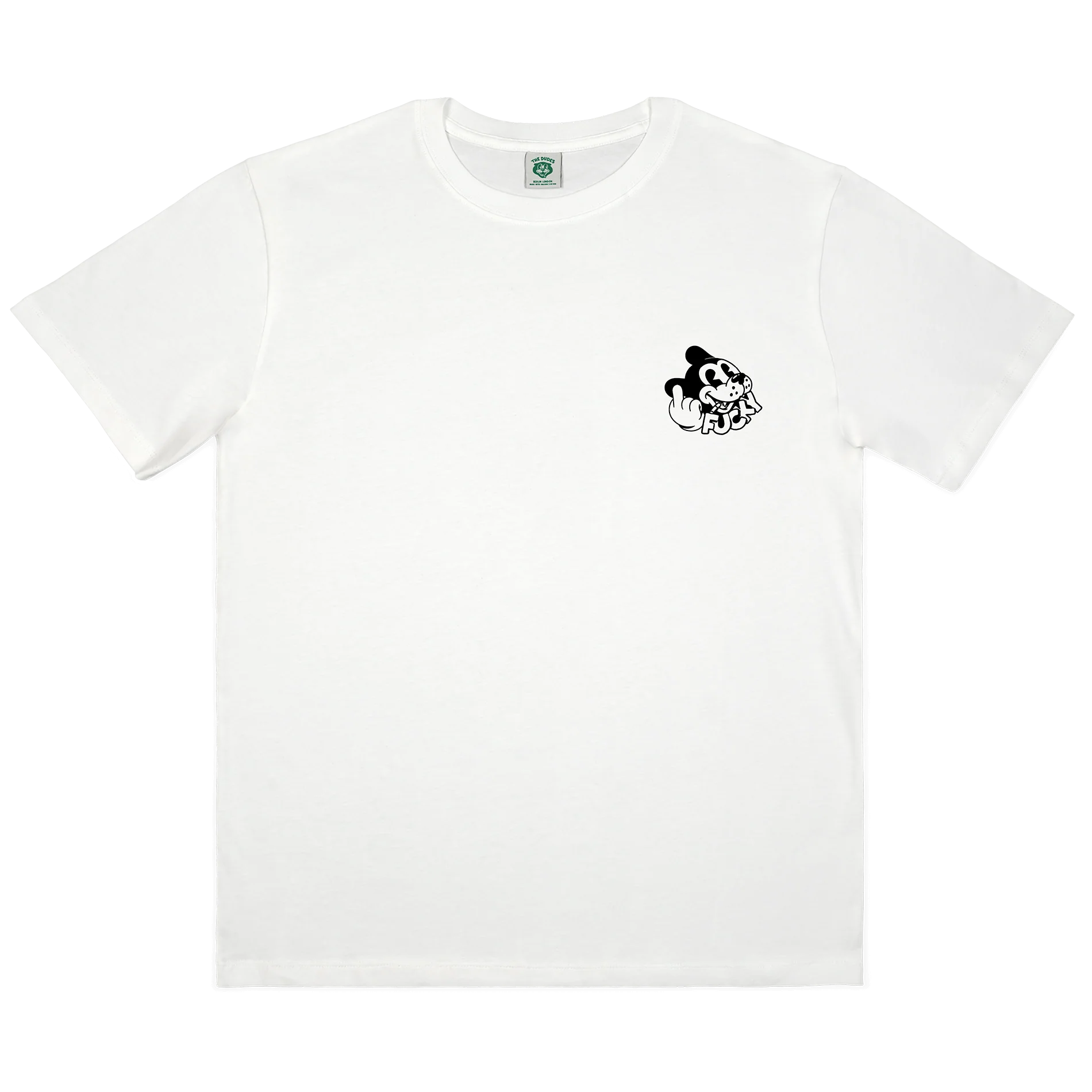 Camiseta THE DUDES  manga corta para hombre FUCKY OFF WHITE Ref.1008529 SPRING 23 blanca