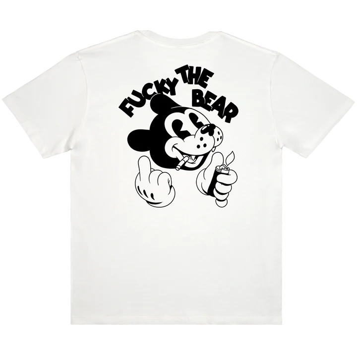 Camiseta THE DUDES  manga corta para hombre FUCKY OFF WHITE Ref.1008529 SPRING 23 blanca
