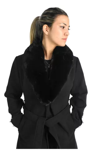 Campera Tapado Mujer Largo Elegante Paño Santelon 12135
