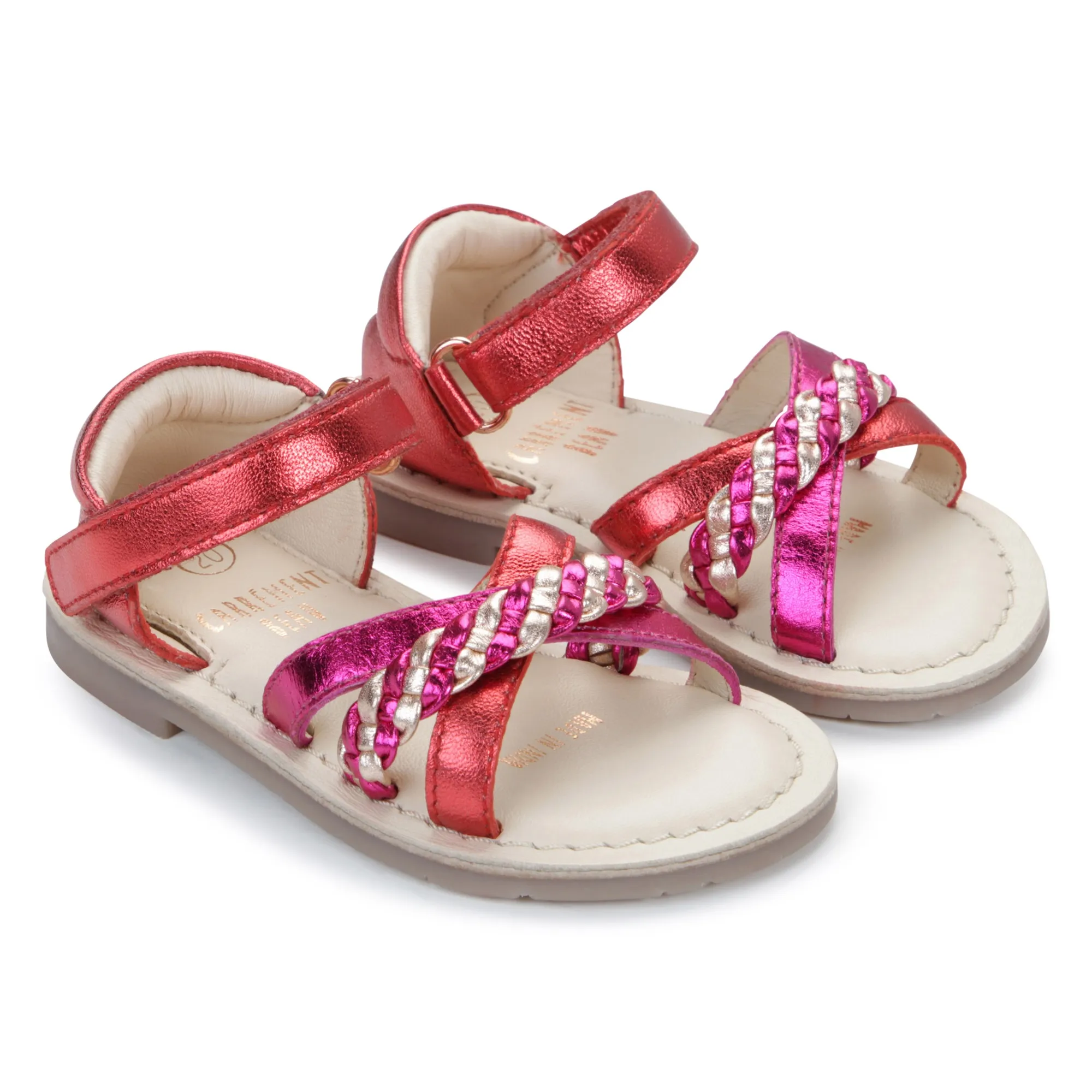 CARREMENT BEAU Sandalias de piel y velcro