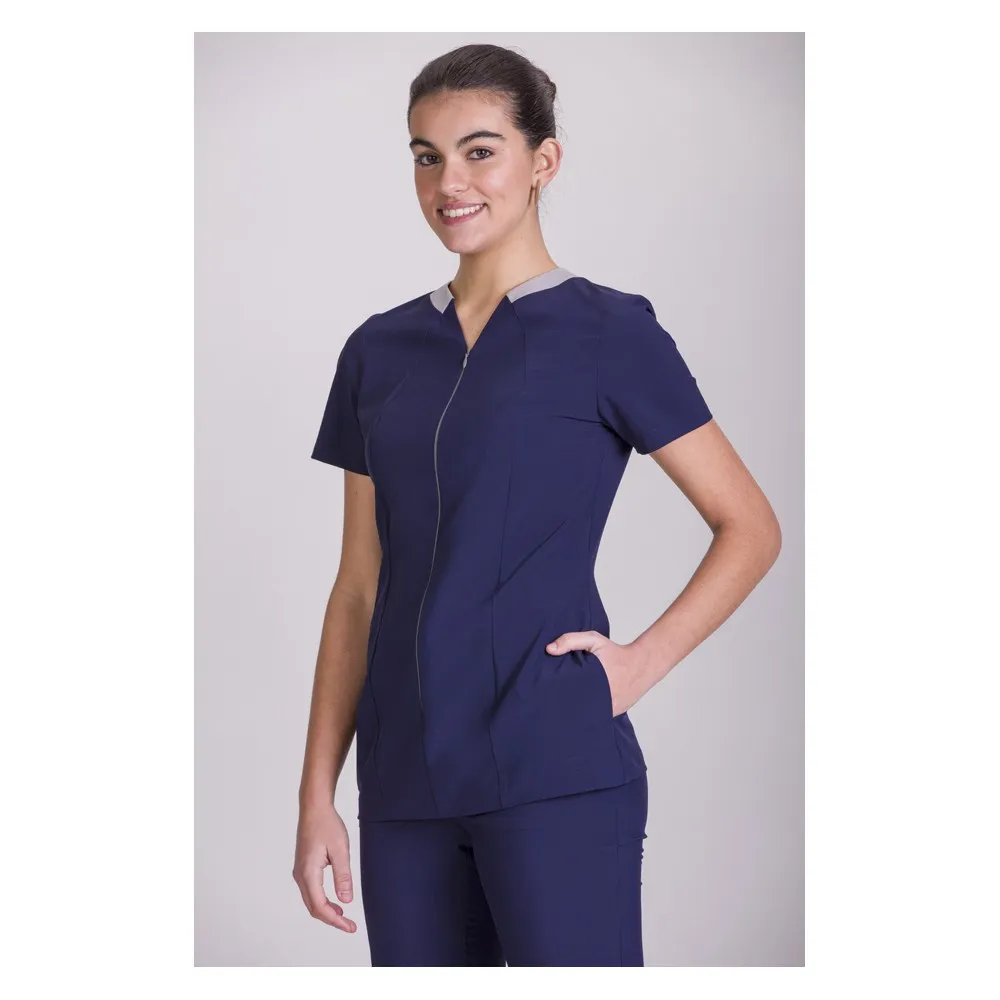 CASACA MUJER MANGA CORTA BICOLOR MICROFIBRA STRETCH