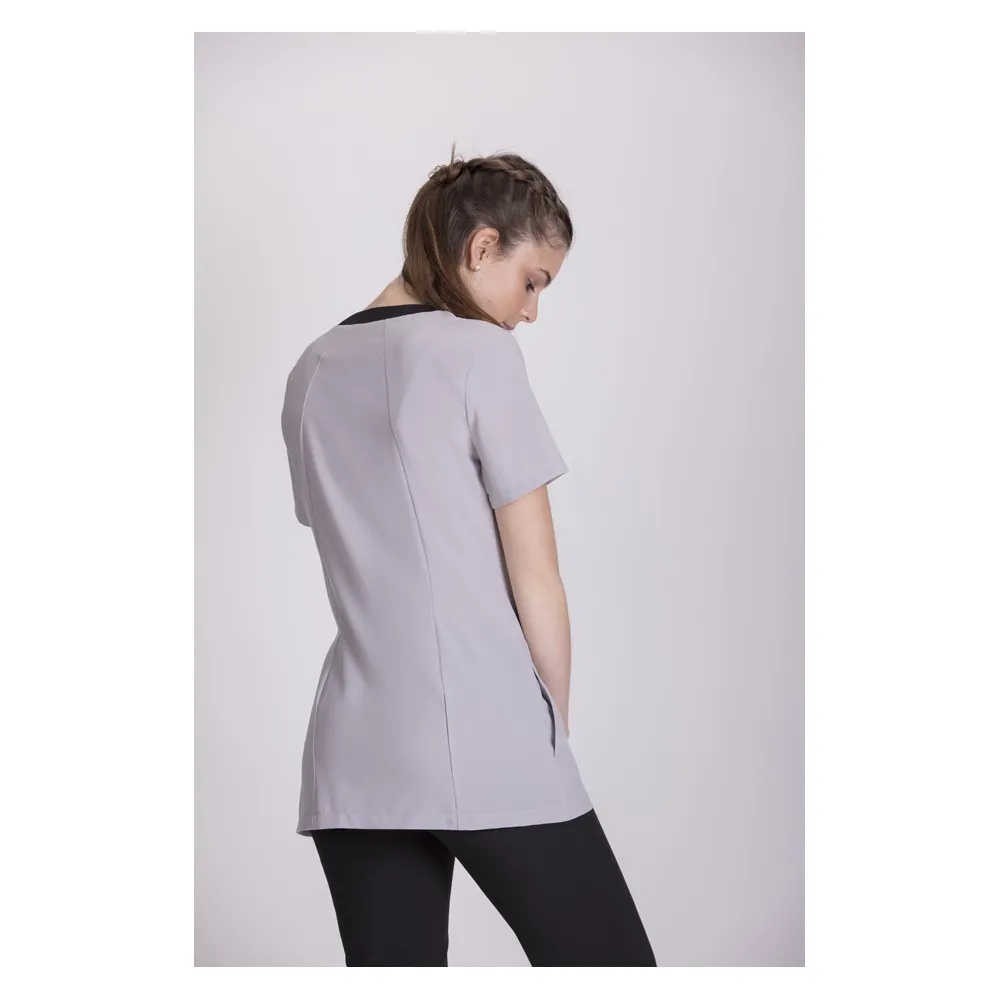 CASACA MUJER MANGA CORTA BICOLOR MICROFIBRA STRETCH