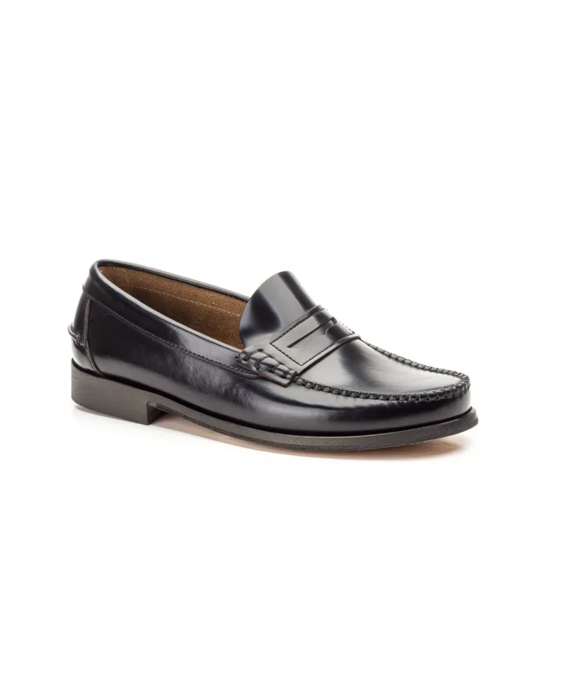 Castellanos Hombre Piel Negro Antifaz Suela Cuero
