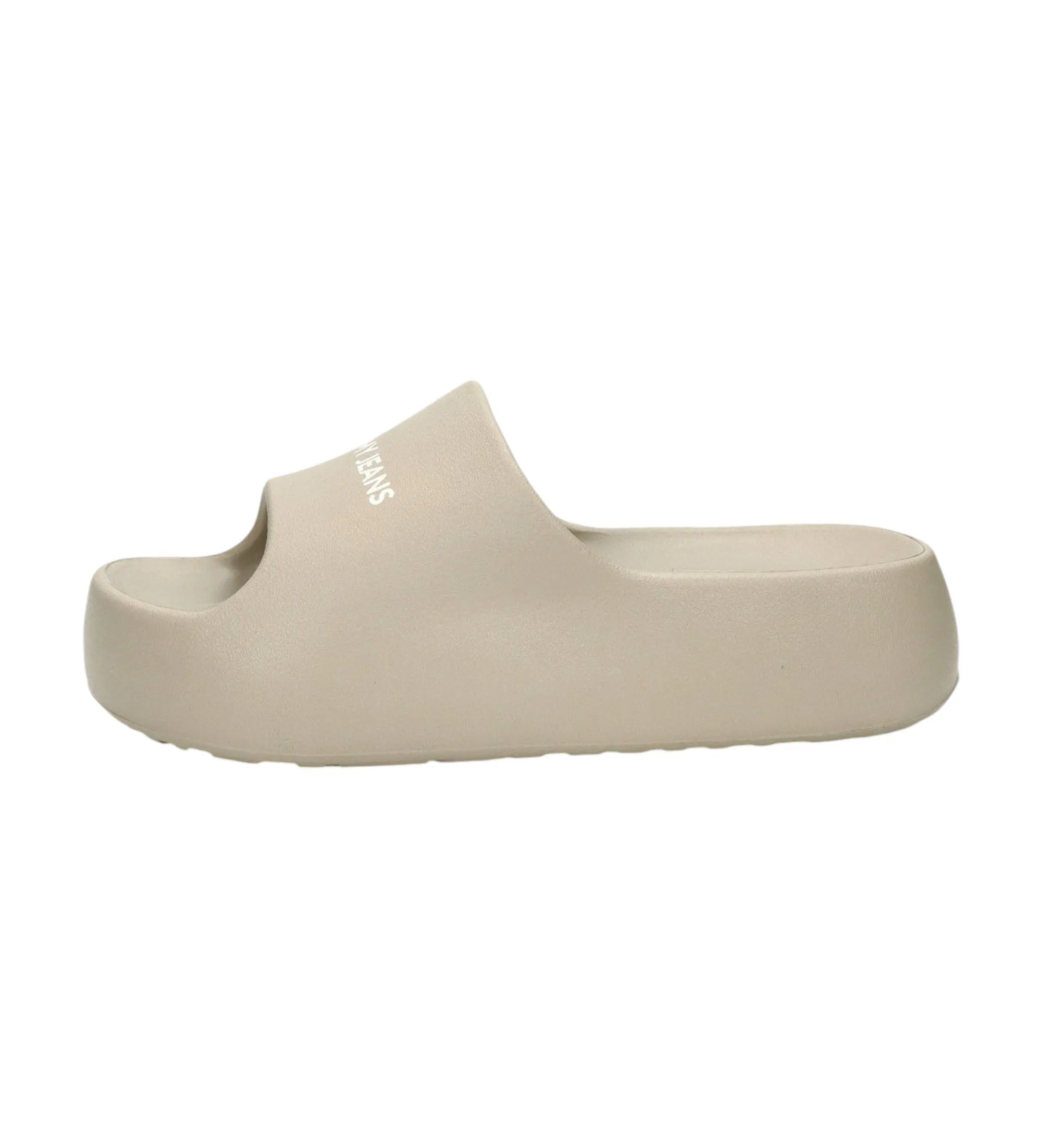 Chanclas de suela gruesa beige