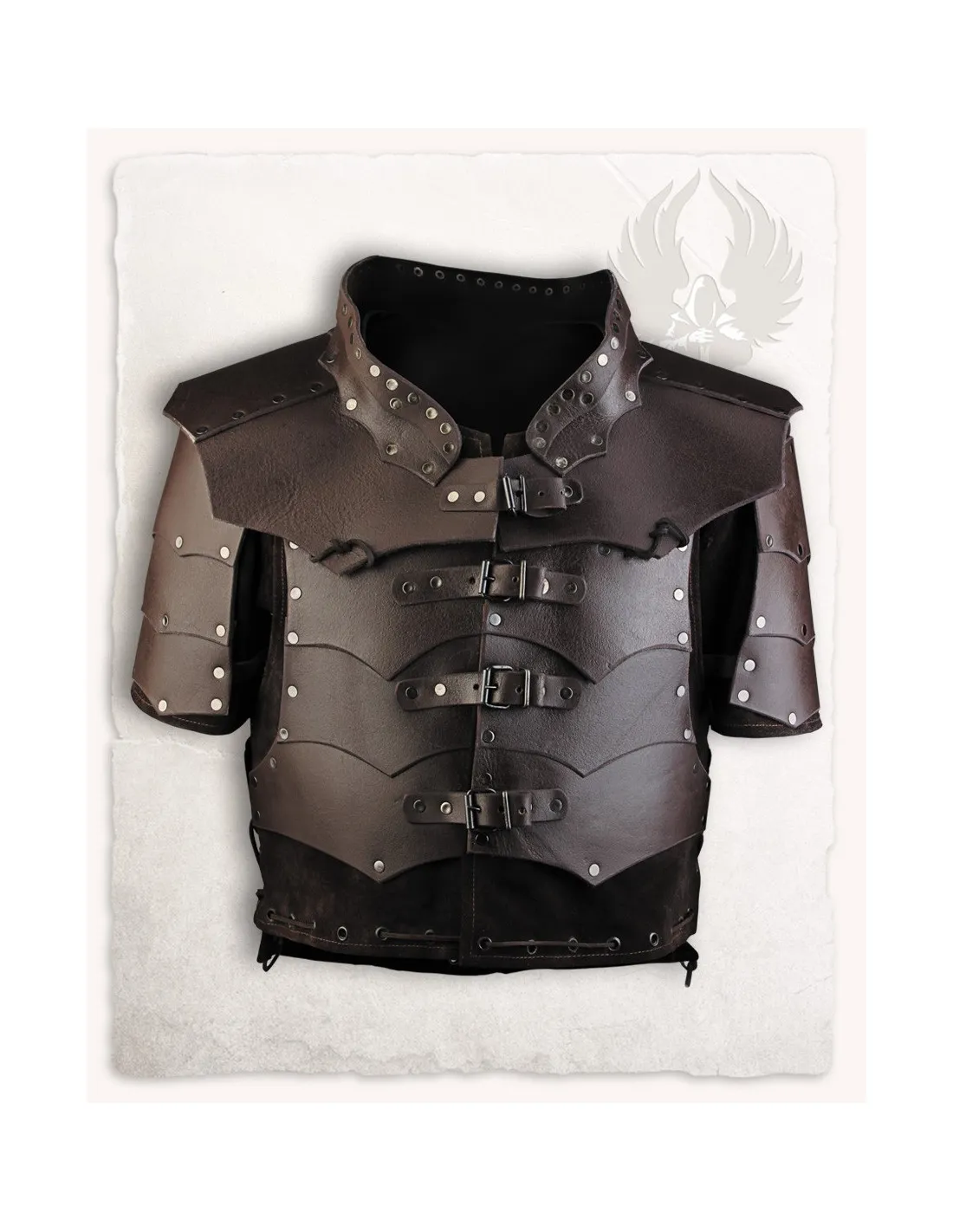 Chaqueta de ante con placas de cuero marrón modelo Rasmus