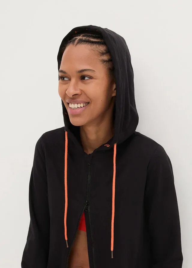 Chaqueta de chándal con capucha Negro estampado