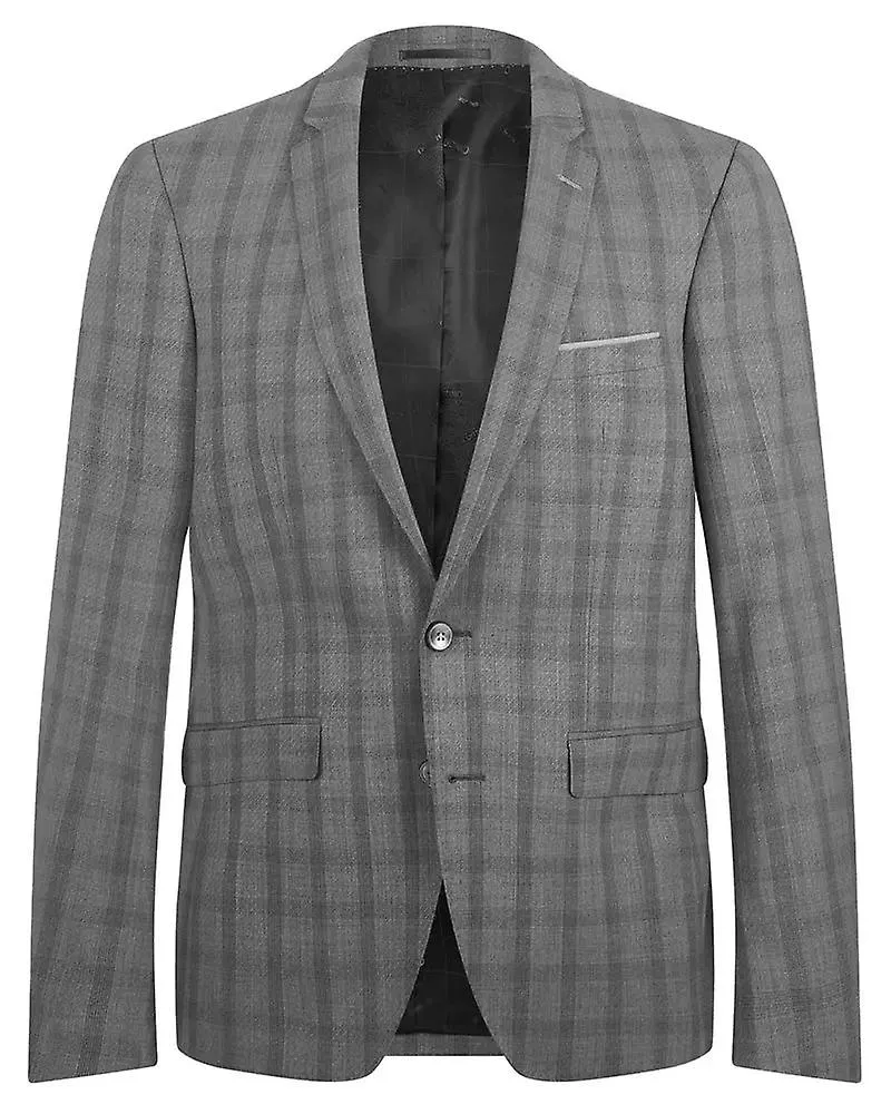 CHAQUETA DE TRAJE DE CONTROL DE CRISTAL DE VENTANA LAZIO  GRIS