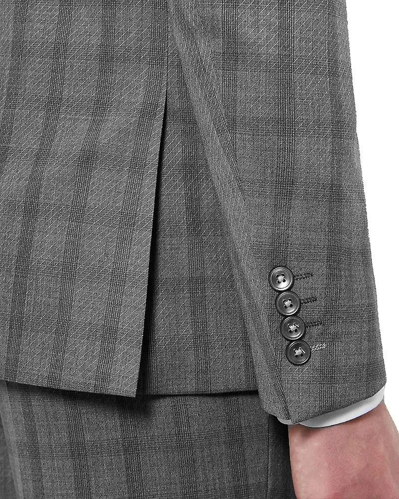 CHAQUETA DE TRAJE DE CONTROL DE CRISTAL DE VENTANA LAZIO  GRIS