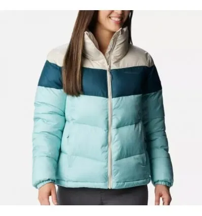 Chaqueta para mujer Columbia Puffect Color Block (Aqua Haze / Night Wave / Dark Stone)