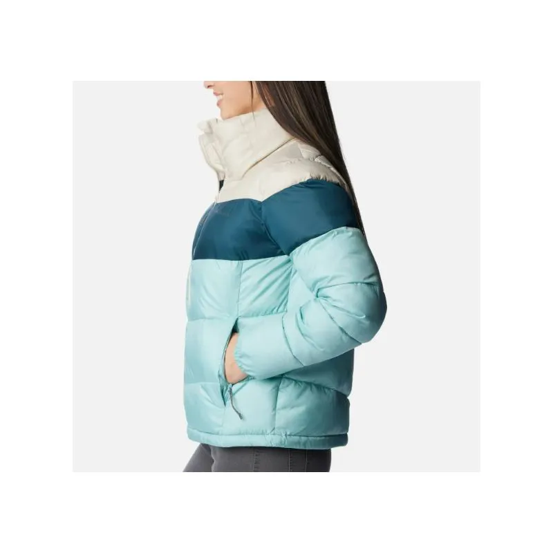 Chaqueta para mujer Columbia Puffect Color Block (Aqua Haze / Night Wave / Dark Stone)