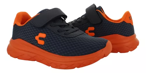 Charly Tenis Correr Atletico Ligero Gris Naranja Niño 85098
