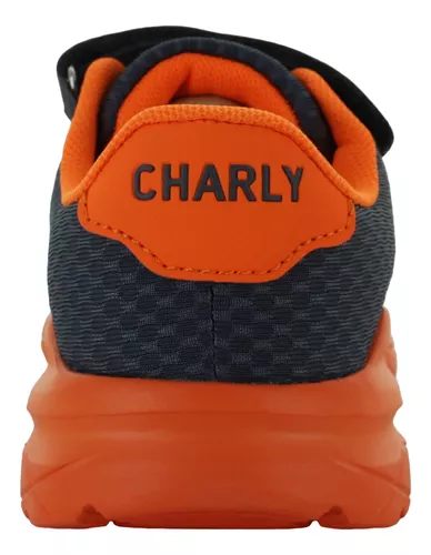 Charly Tenis Correr Atletico Ligero Gris Naranja Niño 85098