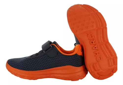 Charly Tenis Correr Atletico Ligero Gris Naranja Niño 85098