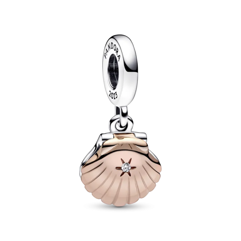 Charm Pandora Colgante plata rosa Concha de Mar & Perla 782449C01